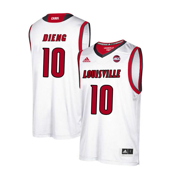 Louisville Cardinals 10 Gorgui Dieng White College Basketball Jersey Dzhi
